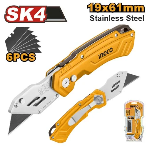 Cuțit pliabil 180mm INDUSTRIAL INGCO HUK6288
