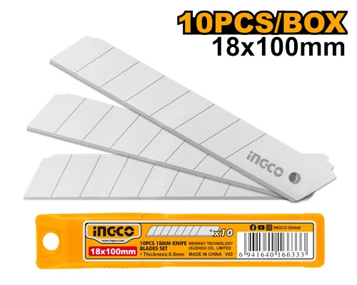 Set de lame 18*100mm 10buc. INGCO HKNSB112