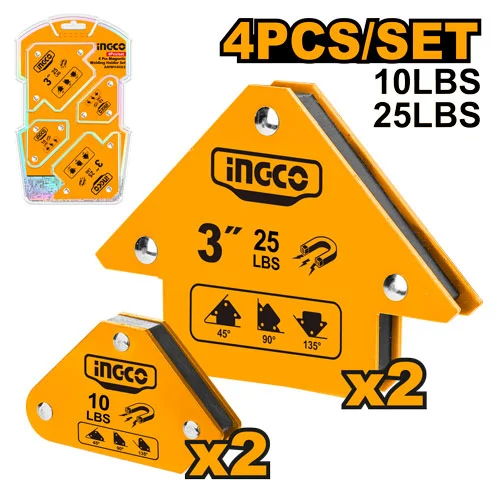 Dispozitiv magnetic pentru sudură set 4buc INGCO AMWH4062