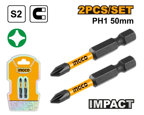 Set de biți PH1 50mm 2buc INDUSTRIAL INGCO SDBIM71PH150