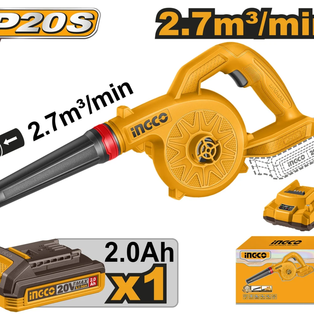 Suflanta frunze cu acumulator 20V/2.0Ah INGCO CABLI20781