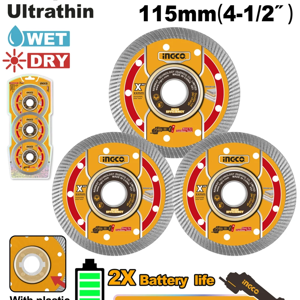 Set discuri diamantl 3buc 115m INGCO DMD0511503