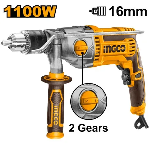 Mașină de găurit cu percuție, INGCO ID211008 1100W
