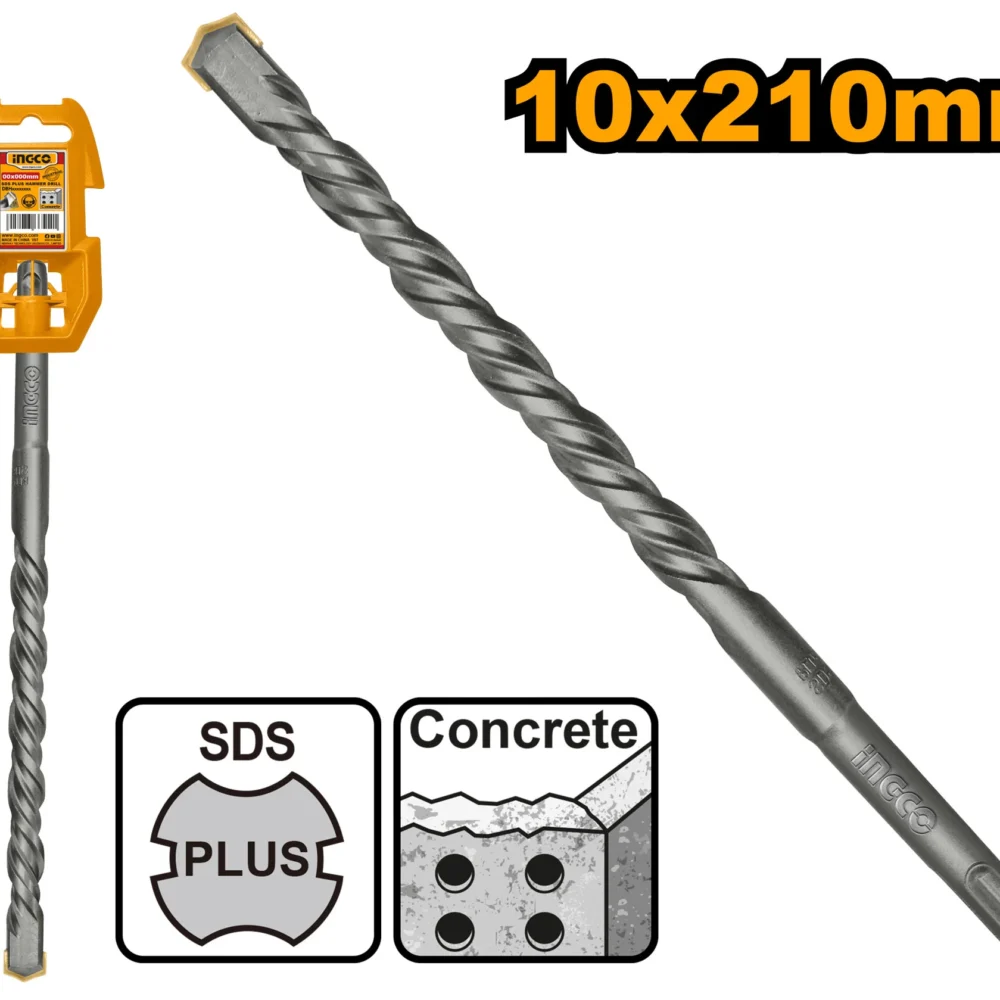 Burghiu pentru beton 10x210mm SDS-Plus INGCO DBH1211003