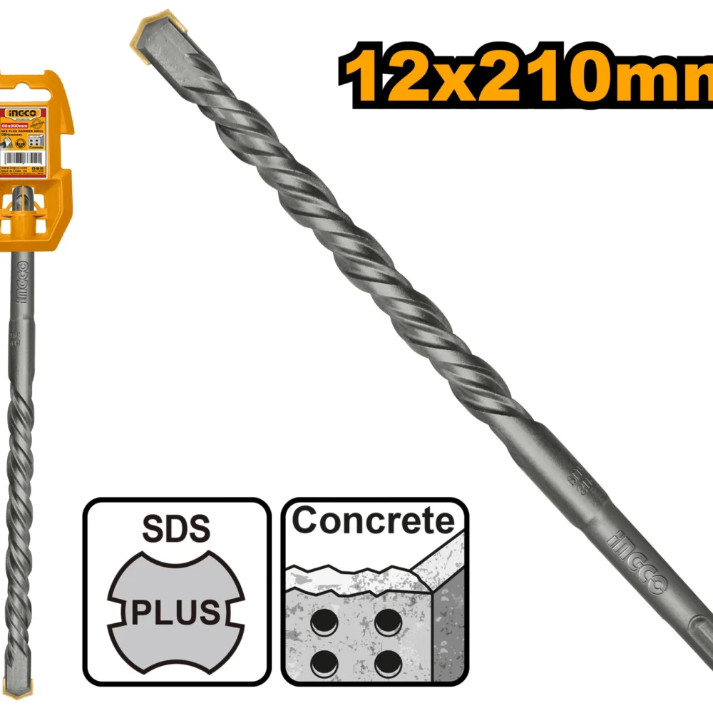 Burghiu pentru beton 12x210mm SDS-Plus INGCO DBH1211202