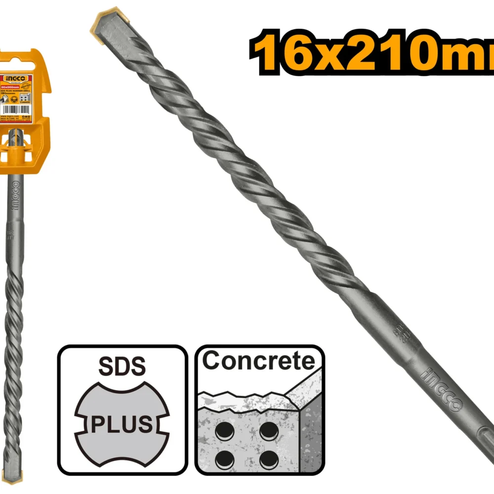 Burghiu pentru beton 16x210mm SDS-Plus INGCO DBH1211602
