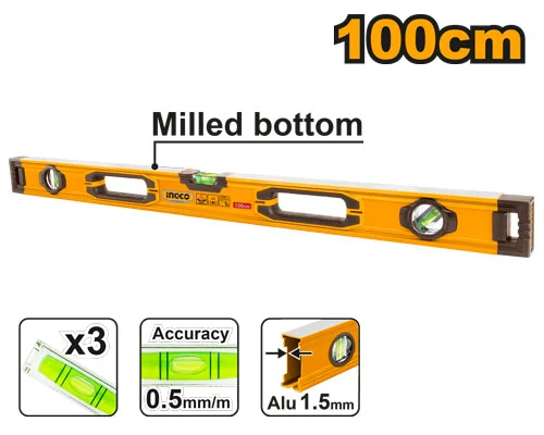 Nivela cu 3 indicatori 100cm INGCO HSL08100