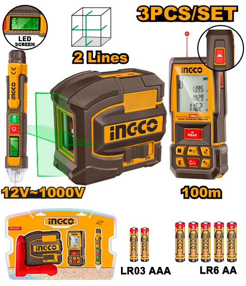 Set instrumente 3buc INGCO COS250908