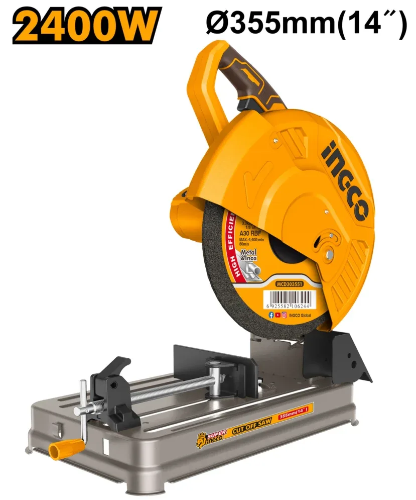 Masina de debitat metal 355x25.4mm 2400W INGCO COS243558