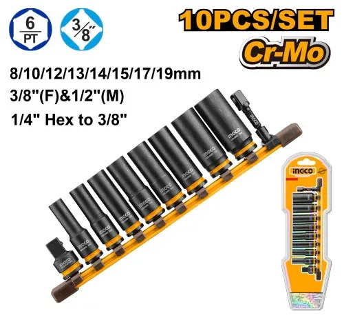 HKISSD38105L Set cap cheie tubulara 10buc. INGCO HKISSD38105L - imagine 1