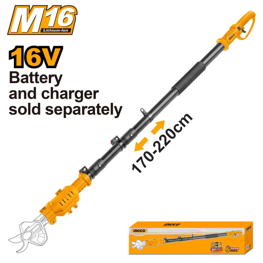 Tijă extensibilă pliabilă, 16V, 1.7-2.2m INGCO CERLI1658