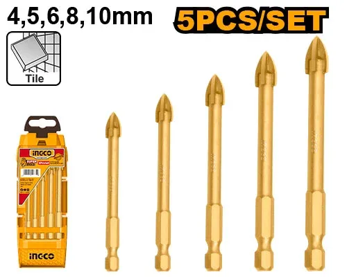 AKD7058 Set burgiuri pentru stecla 5 buc 4-10mm INGCO AKD7058 - imagine 1