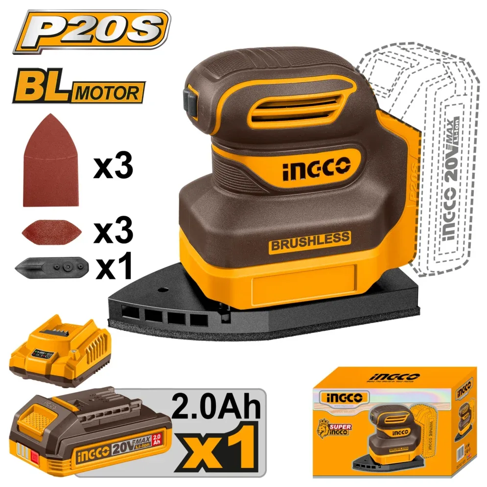 Masina de slefuit compatibila cu acumulator  INGCO CPSLI20241