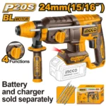 Ciocan rotopercutor compatibil cu acumulator 24mm INDUSTRIAL INGCO CRHLI20248