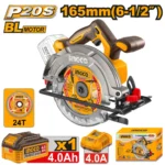 Ferestrău circular cu acumulator 20V/1*4.0Ah 165mm  INGCO CSLI16523