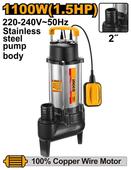 Pompă submersibilă pentru apă murdară 1100W INGCO SPDS110068