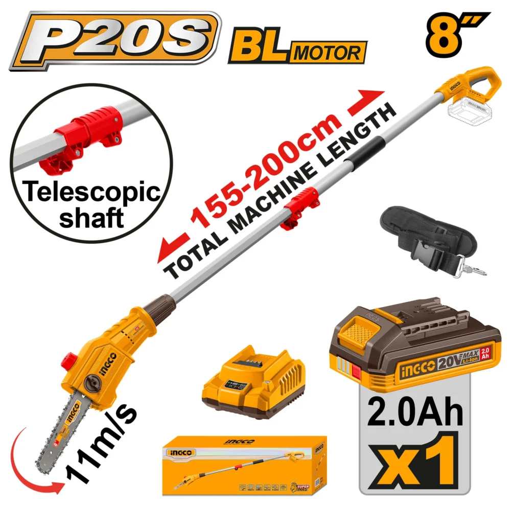 Fierăstrău telescopic cu acumulator INGCO PSLI20281