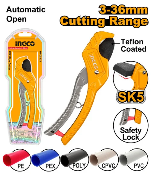 Foarfece de taiat PVC 3-36mm INGCO HPC3135