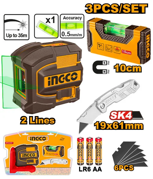 Set instrumente 3buc INGCO COSLL251002
