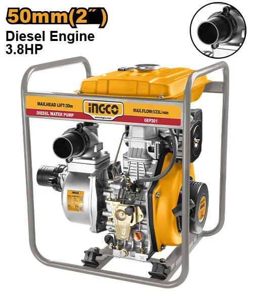 Motopompa diesel 533l/min 3.8HP INGCO GEP201