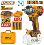 Mașină de înșurubat cu impact cu acumulator 20V/2*4.0Ah 550N.m INGCO CIWLI2055