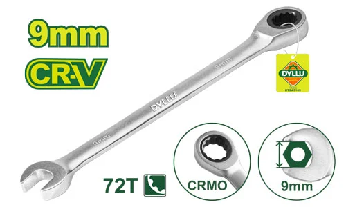 Cheie combinata cu clichet 9 mm CR-V DYLLU DTSA5109