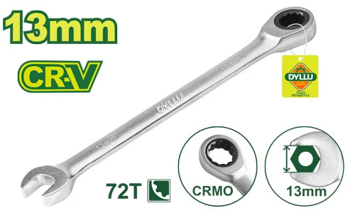 Cheie combinata cu clichet 13 mm CR-V DYLLU DTSA5113