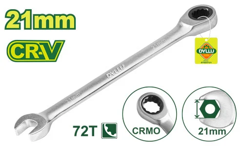 Cheie combinata cu clichet 21 mm CR-V DYLLU DTSA5121