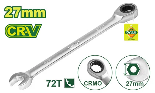 Cheie combinata cu clichet 27 mm CR-V DYLLU DTSA5127