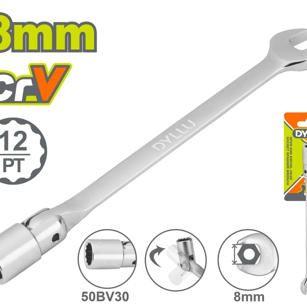 Cheie combinata 8mm cu cap cheie tubulara reglabila DYLLU DTTH1E08