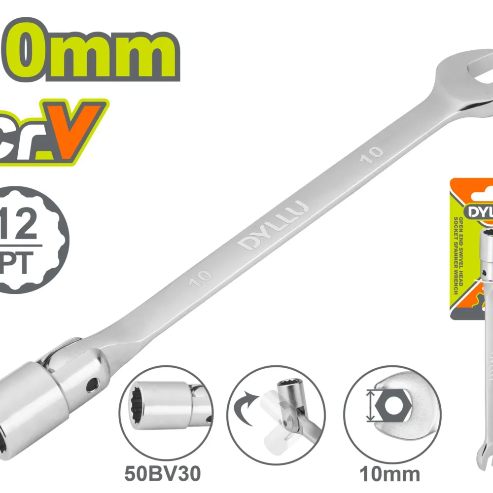 Cheie combinata 10mm cu cap cheie tubulara reglabila DYLLU DTTH1E10