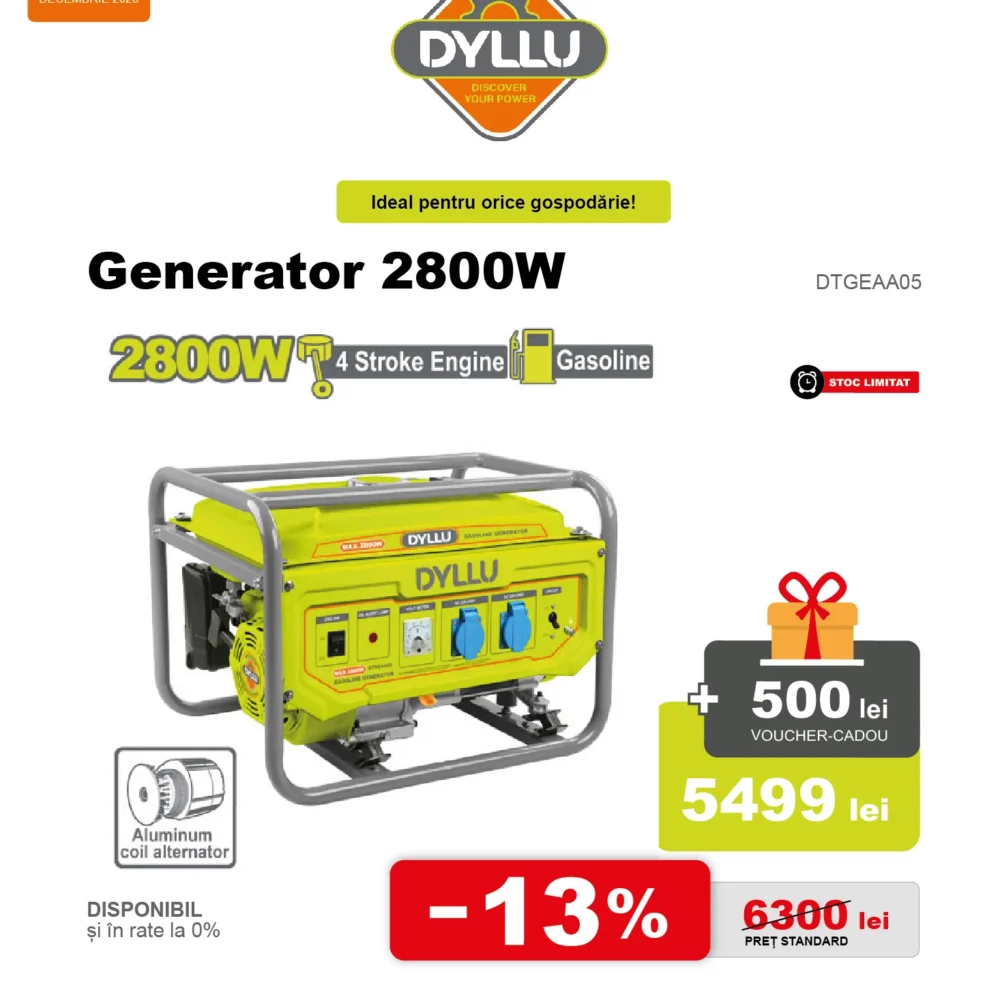Generator pe benzină 2800W DYLLU DTGEAA05