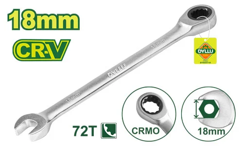 Cheie combinata cu clichet 18mm CR-V DYLLU DTSA5118
