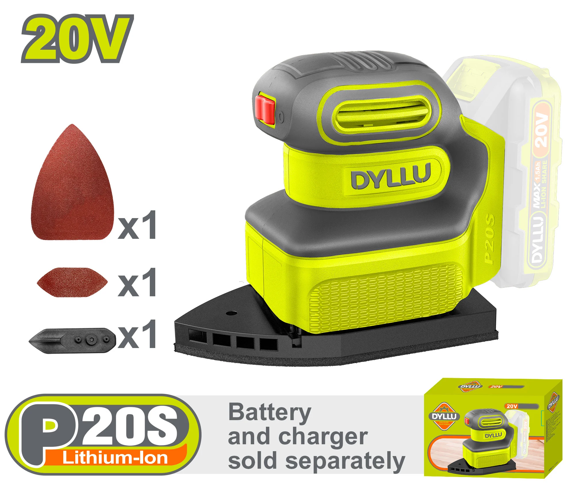Masina de slefuit compatibila cu acumulator 20V DYLLU DTRAP5020 Masina de slefuit compatibila cu acumulator 20V DYLLU DTRAP5020