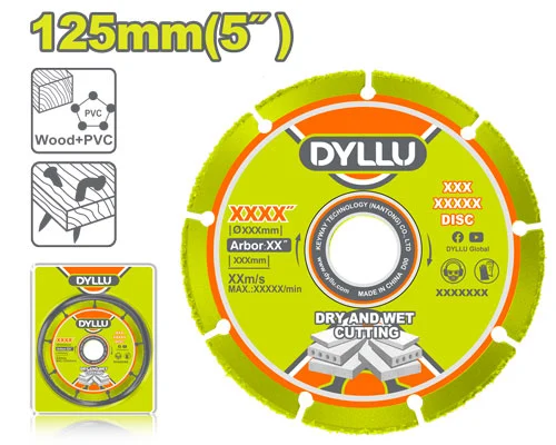 Disc pentru lemn cu carbură brazată 125mm DYLLU DTCCD1K05