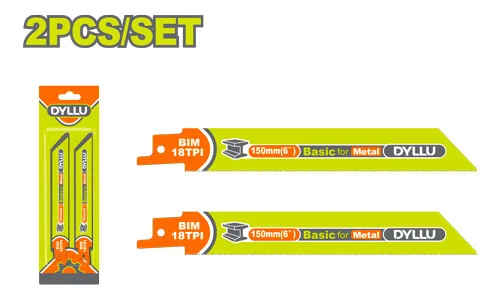 Set lamă pentru metal ferestrău alternativ 150mm 18TPI 2buc. DYLLU DTJT922EF Set lamă pentru metal ferestrău alternativ 150mm 18TPI 2buc. DYLLU DTJT922EF
