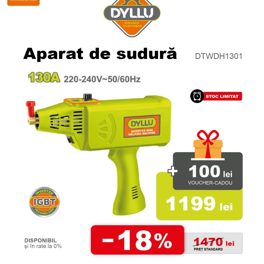 Aparat de sudură MMA 130A DYLLU DTWDH1301