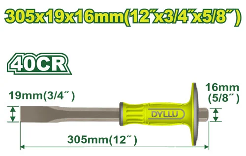 Daltă plată cu protecție 305x19x16mm DYLLU DTCC2311