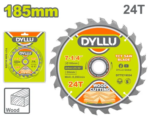 Disc pentru lemn 185mm 24T DYLLU DTTC1K04