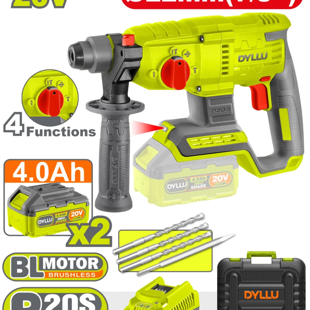Ciocan rotopercutor SDS+ 2J 20V/2*4.0 A.h DYLLU DTLM15225