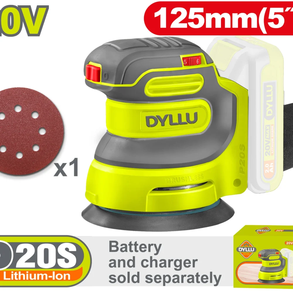 Mașină de șlefuit compatibilă cu acumulator 20V DYLLU DTRAP5030