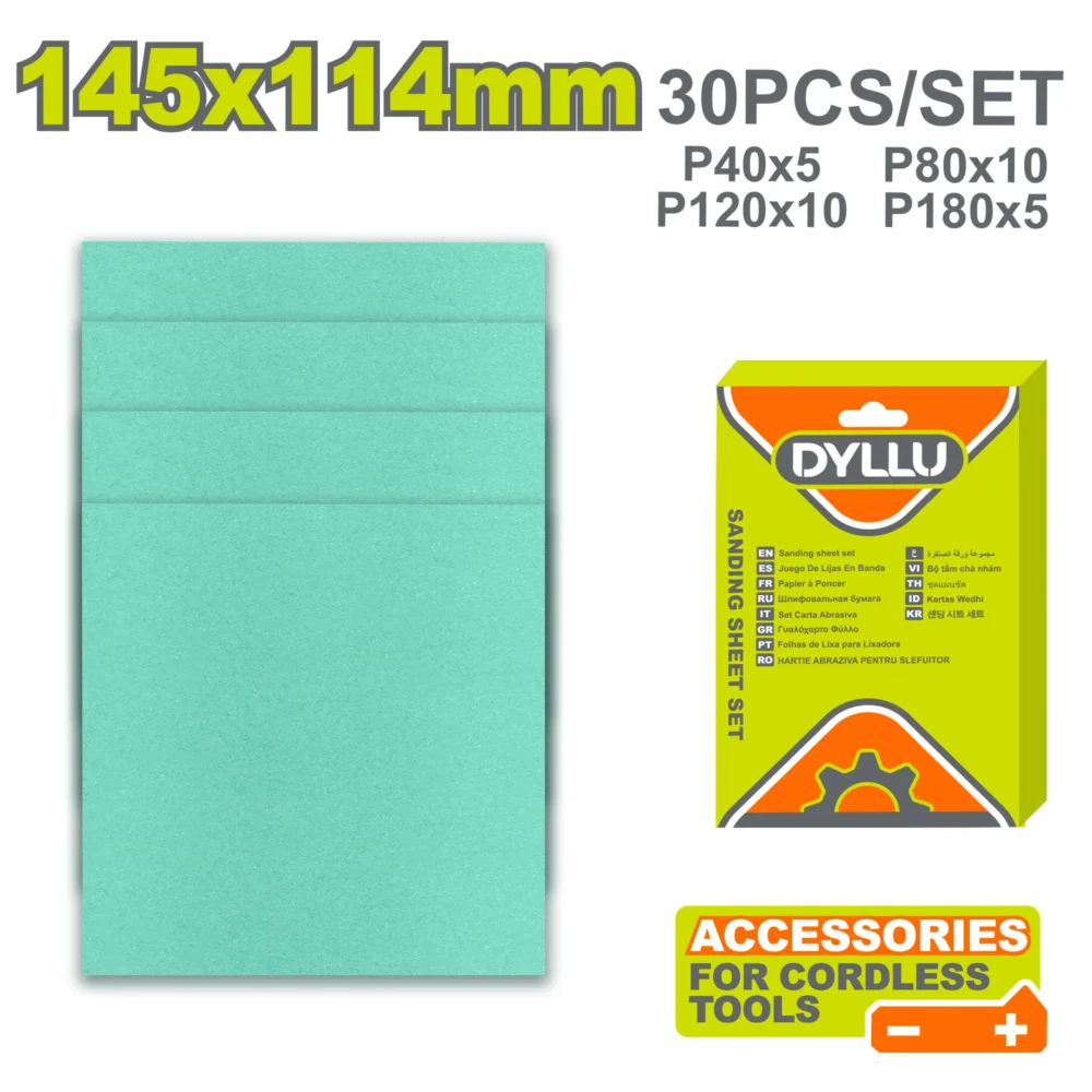 Hârtie abrazivă 145x114mm 30buc. DYLLU DTSD145114