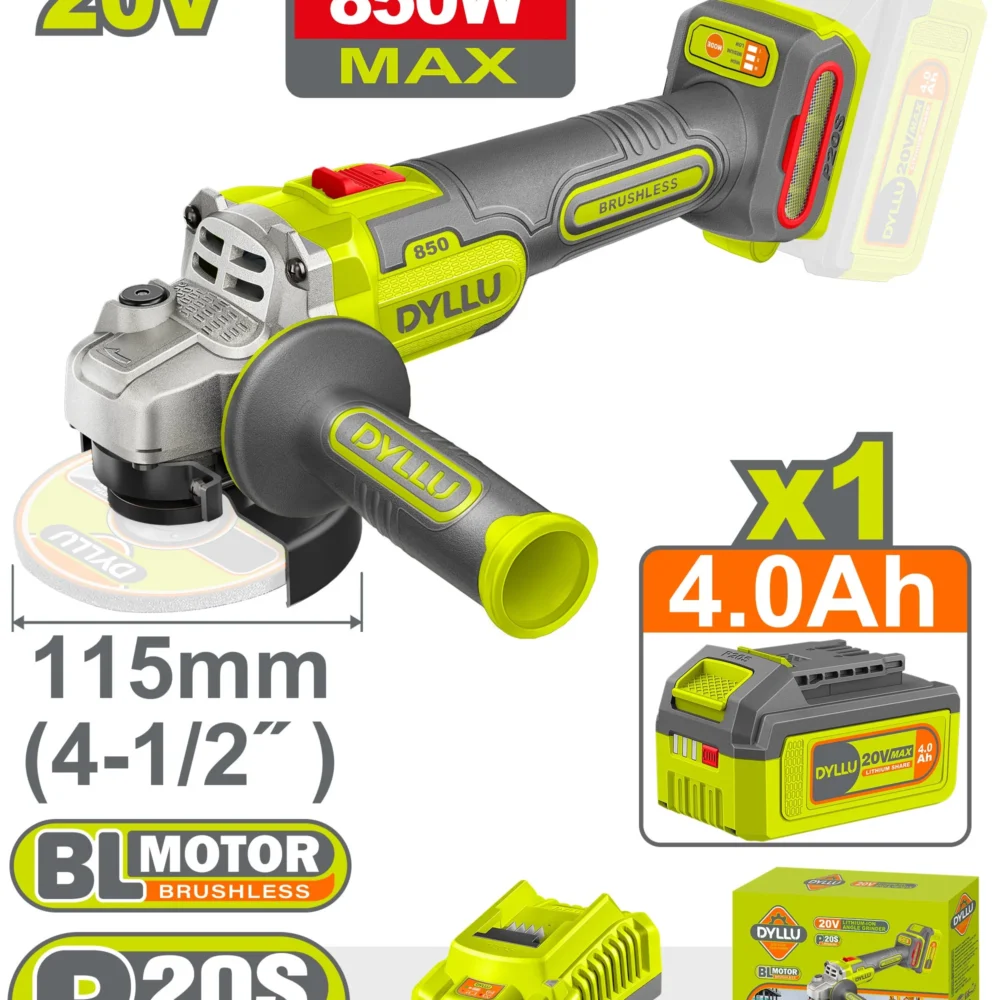 Polizor unghiular 115mm cu acumulator 850W   DYLLU DTLAP5421