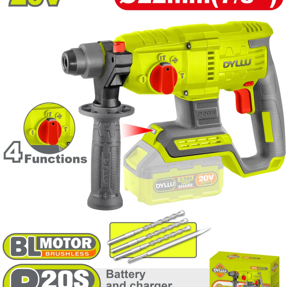 Ciocan rotopercutor compatibil cu acumulator 22mm DYLLU DTLM15220