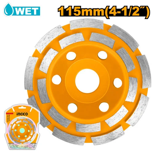 Disc diamantat tip cupa 115*22.22mm INGCO CGW021151