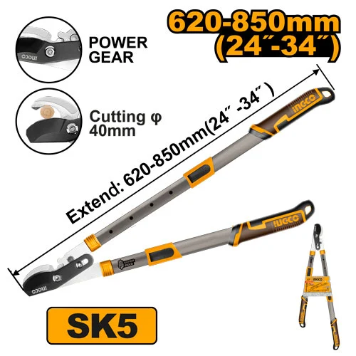 Foarfeca extensibil de gradina 620-850mm INGCO HLTS7608