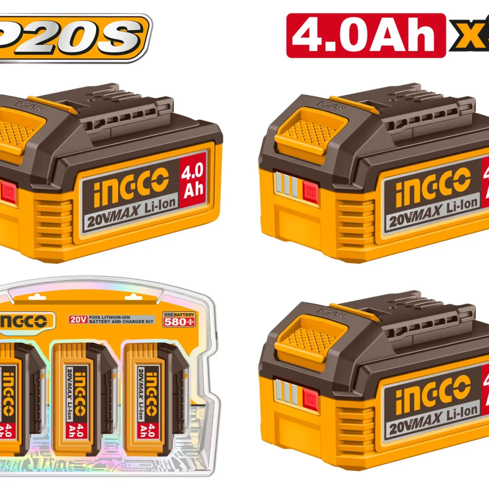Set acumulatoare  3*4.0 Ah 20V INGCO COSLI251296