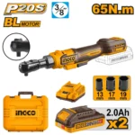Cheie cu clichet cu acumulator 20V/2*2A.h INGCO CDRLI20652