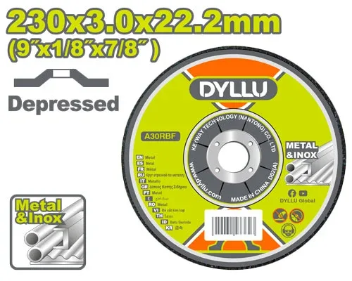DTAC1392 Disc pentru slefuit metal 230*3.0*22.2mm DYLLU DTAC1392 - imagine 1