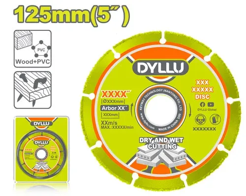 DTCCD1K05 Disc pentru lemn cu carbură brazată 125mm DYLLU DTCCD1K05 - imagine 1